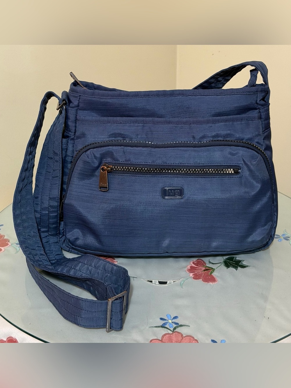 lug Shimmy Blue Crossbody Shoulder Bag